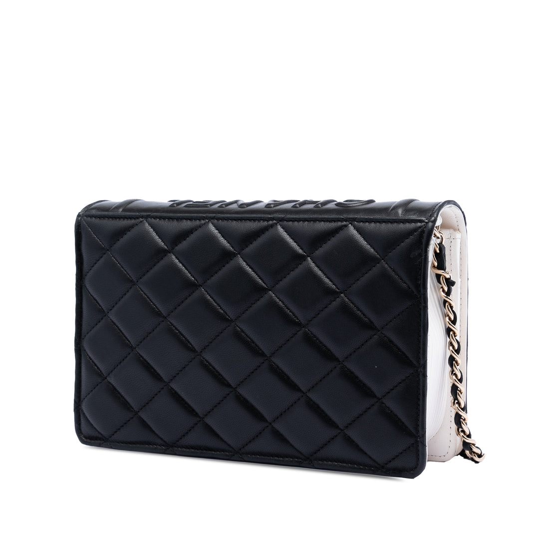Chanel Matelassé Cuir d’agneau Book Wallet on Chain