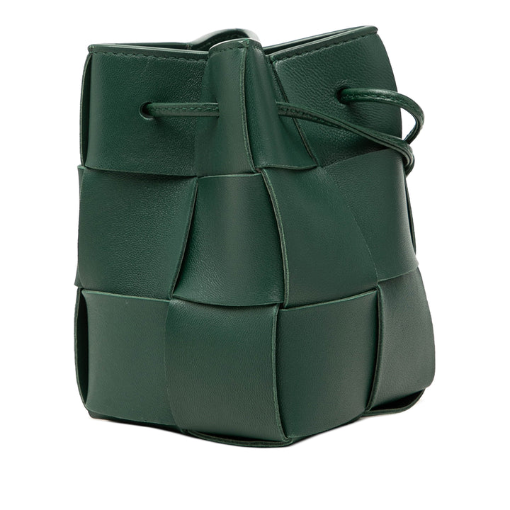 Intrecciato Cassette Sac seau Mini nappa Vert