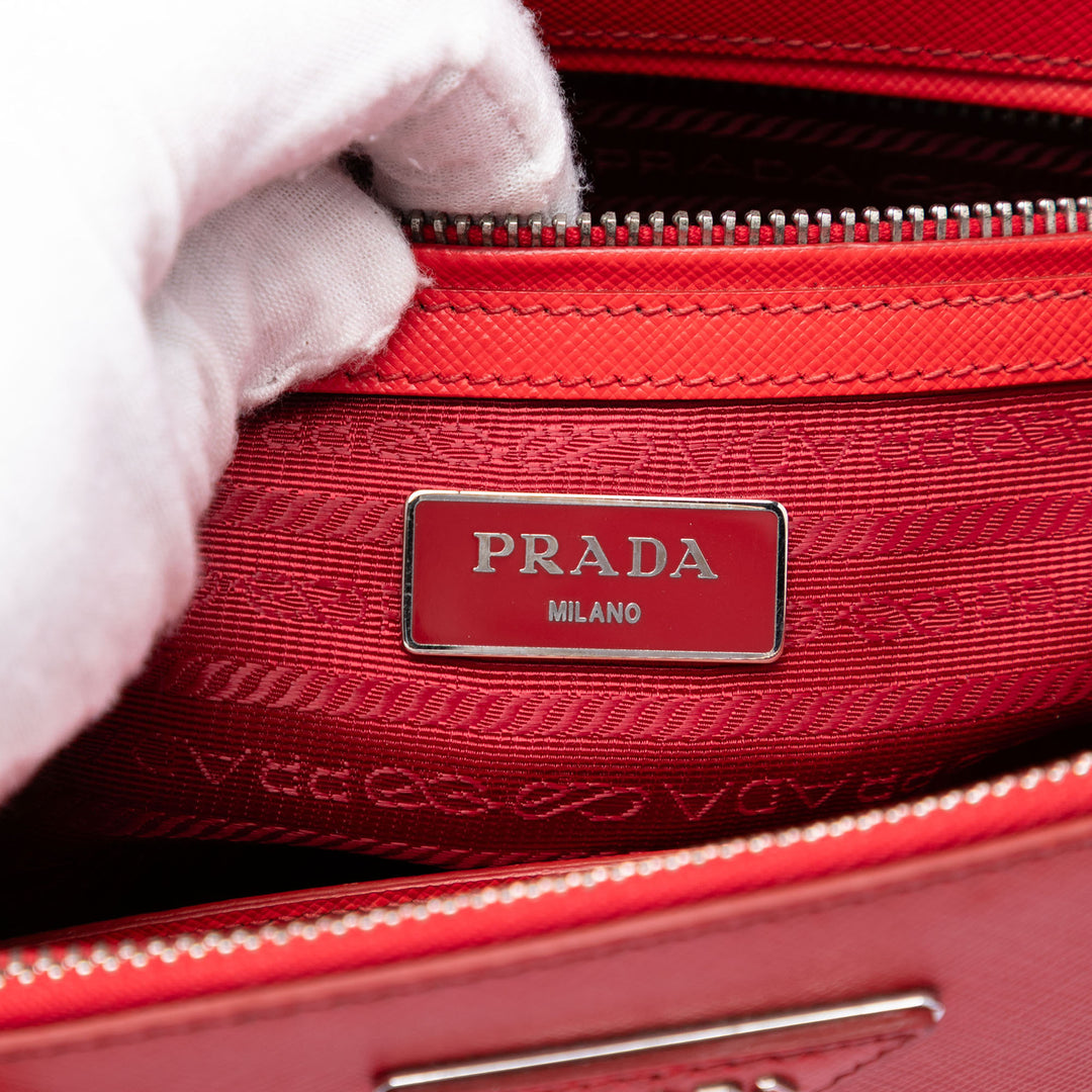 Prada Small Saffiano Lux Galleria Double Zip Sac