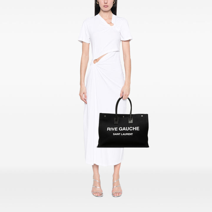 Saint Laurent Large Toile Rive Gauche Cabas
