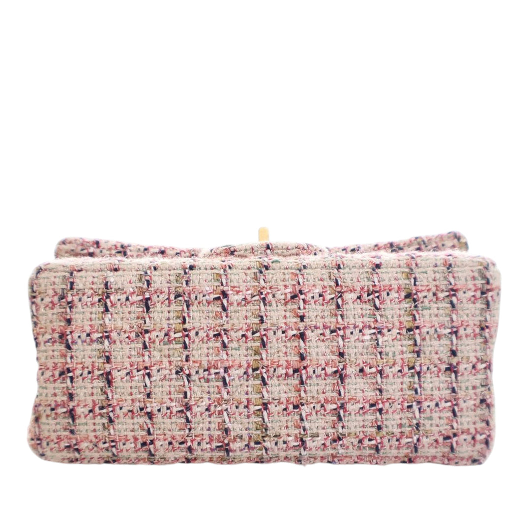 Chanel Mini Reissue 2.55 Tweed Simple rabat 224 Rose