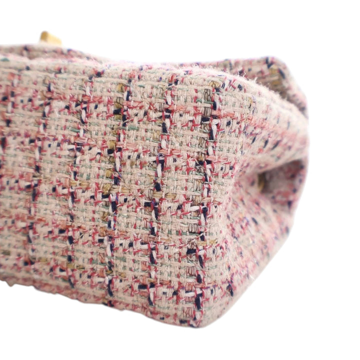 Chanel Mini Reissue 2.55 Tweed Simple rabat 224 Rose