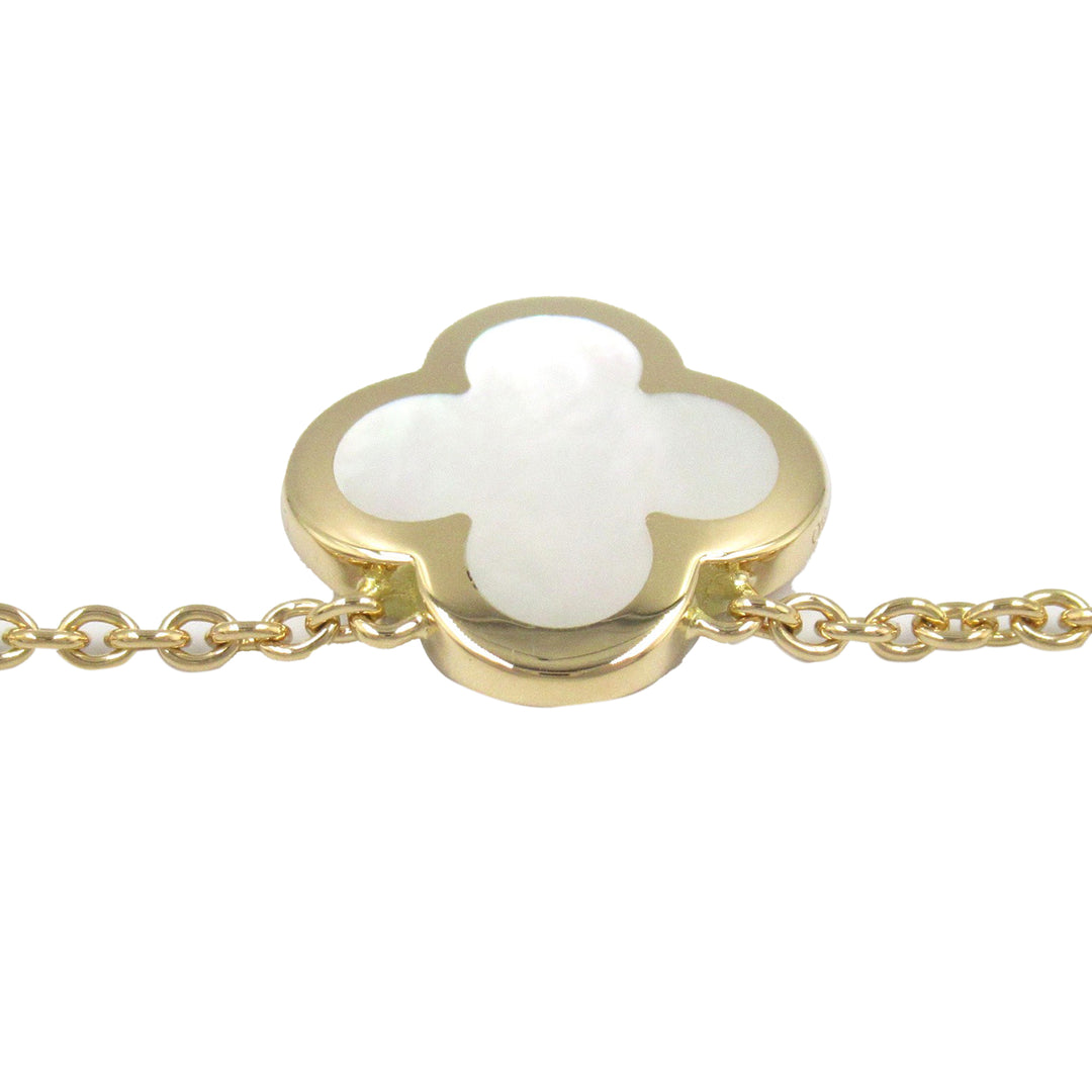 18K Yellow Gold and Mother of Pearl Pure Alhambra Pendant Necklace Gold - Gaby Paris