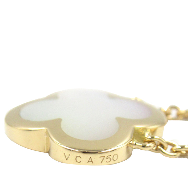 18K Yellow Gold and Mother of Pearl Pure Alhambra Pendant Necklace Gold - Gaby Paris