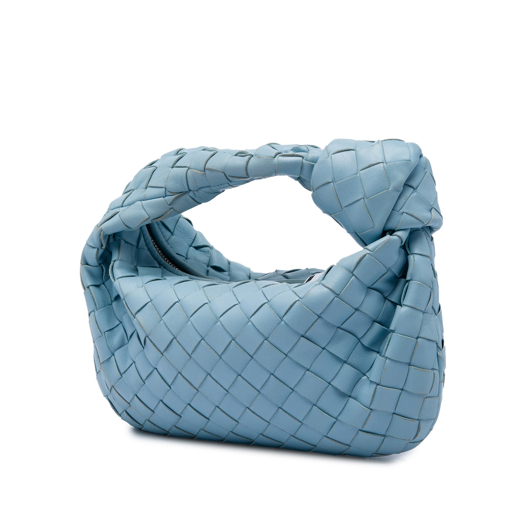 Bottega Veneta Intrecciato Jodie Mini nappa Bleu – vue 2 – GABY PARIS