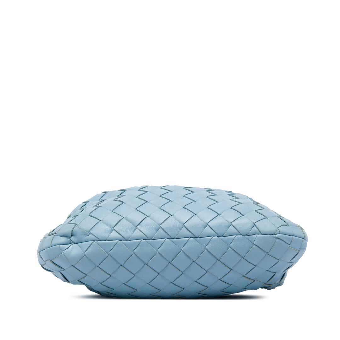 Bottega Veneta Intrecciato Jodie Mini nappa Bleu – vue 3 – GABY PARIS