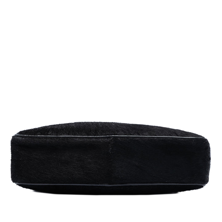 Chanel CC Ponyhair et Cuir Pompon Sac caméra