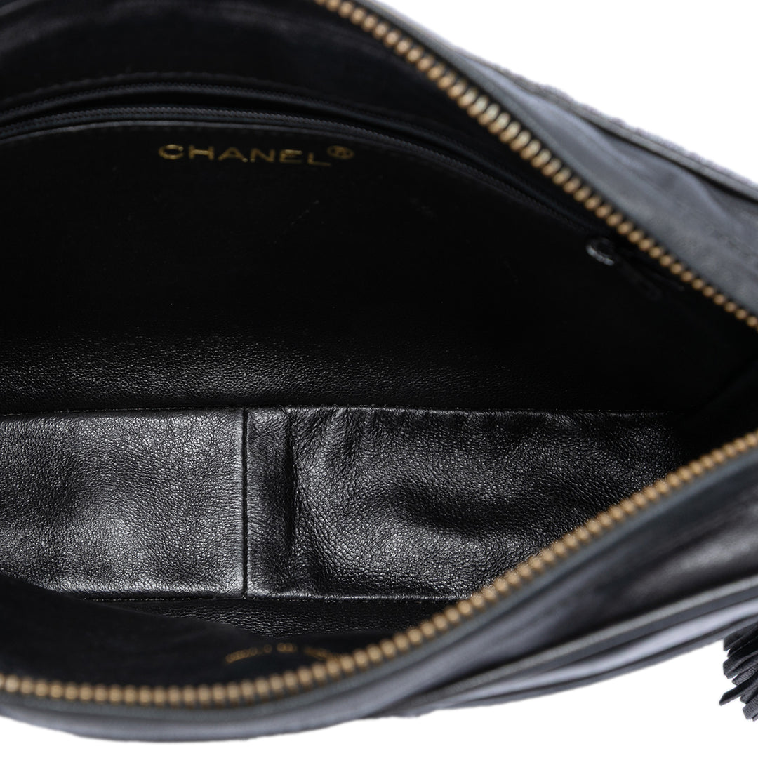 Chanel CC Ponyhair et Cuir Pompon Sac caméra