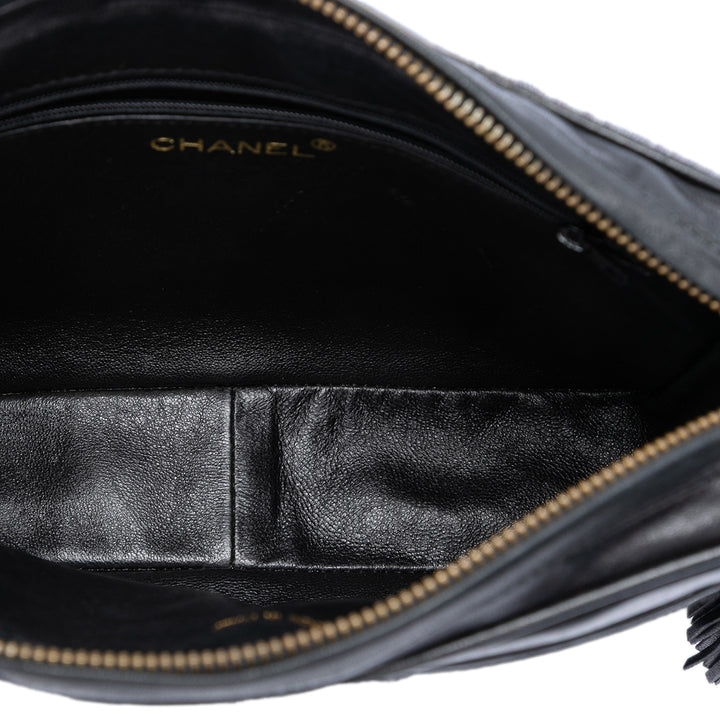Chanel CC Ponyhair et Cuir Pompon Sac caméra