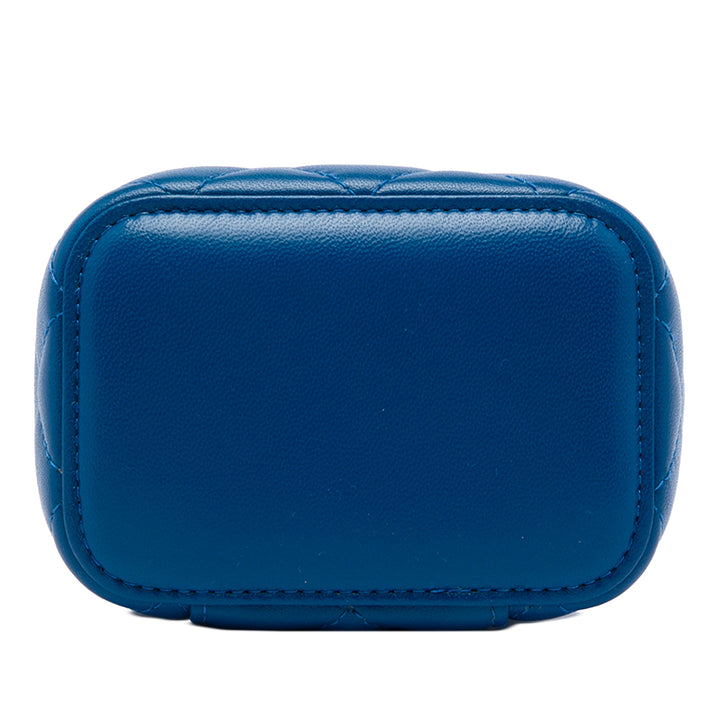Chanel Mini Matelassé Cuir d’agneau Perle Crush Vanity avec chaîne