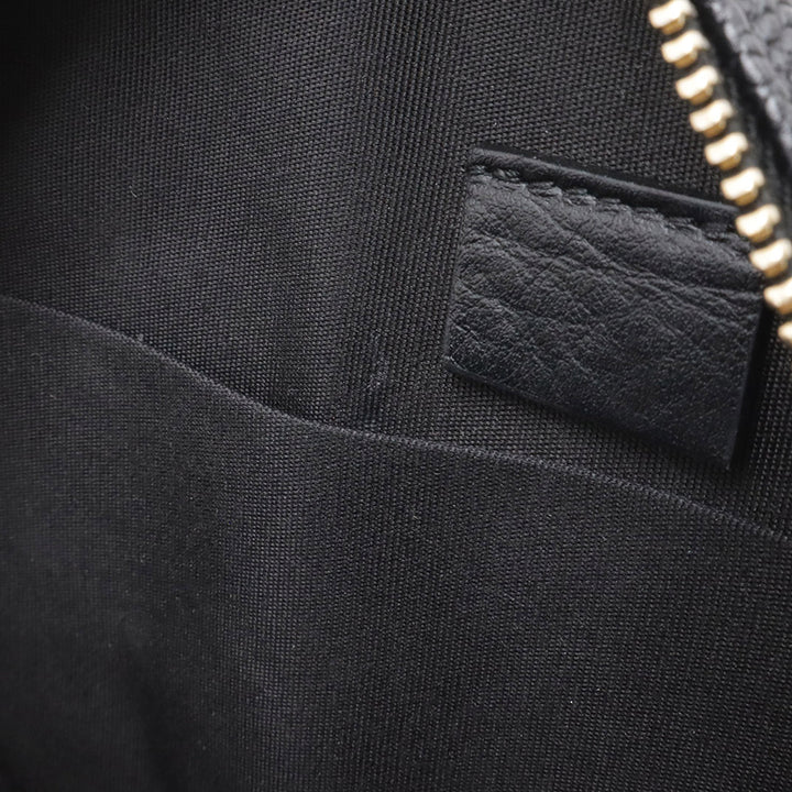 Chanel Caviar CC Filigree Rond Pochette avec chaîne