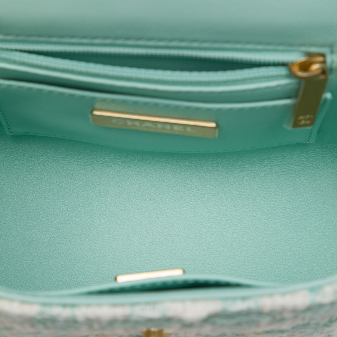 Crush sac à Mini Tweed Vert