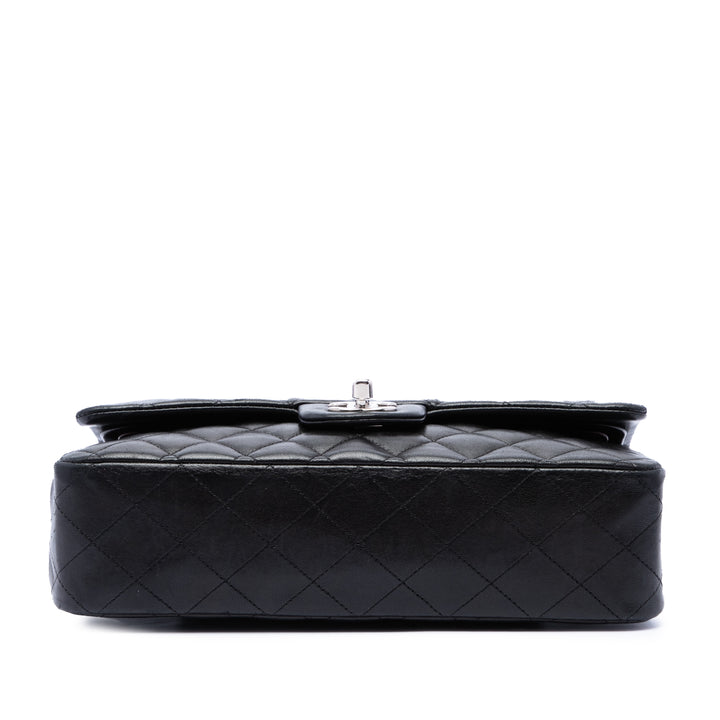 Classic Double rabat Moyen Cuir d'agneau Noir
