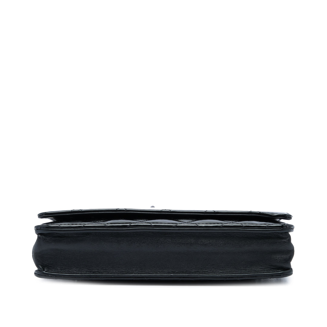 Chanel CC Matelassé Wallet on Chain Noir – vue 3 – GABY PARIS