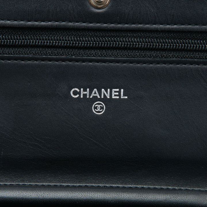 Chanel CC Matelassé Wallet on Chain Noir – vue 5 – GABY PARIS