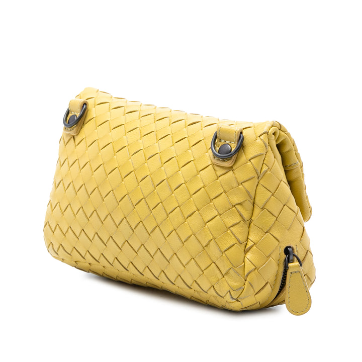 Bottega Veneta Mini Nappa Intrecciato Expandable Chain à rabat Sac porté croisé