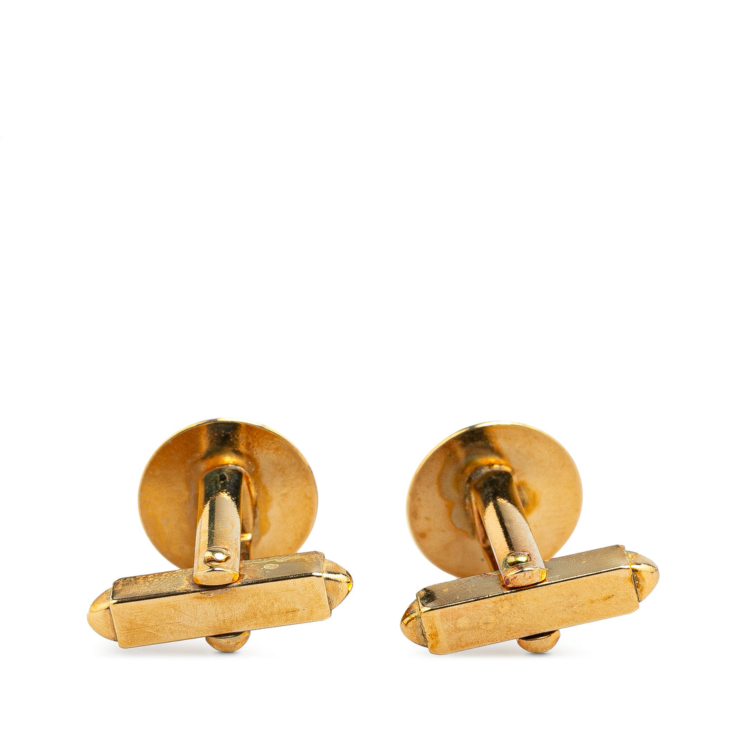 Gold Plated Clou Rivet Cufflinks Gold - Gaby Paris