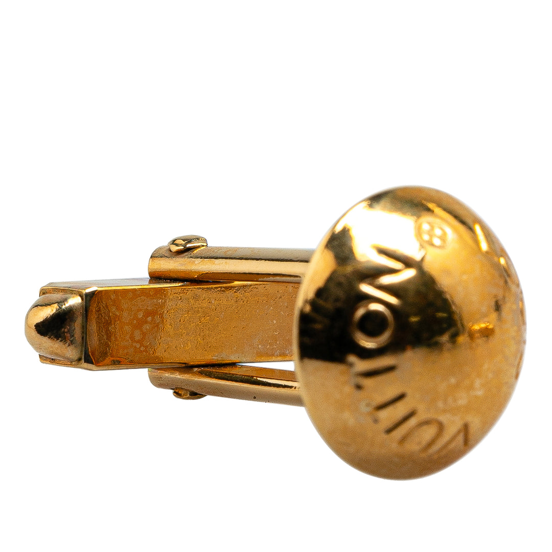 Gold Plated Clou Rivet Cufflinks Gold - Gaby Paris