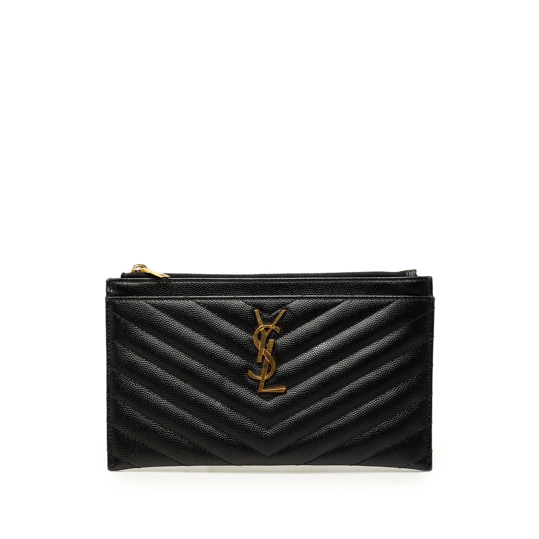 Chevron Grain De Poudre Bill Pochette Monogram Noir