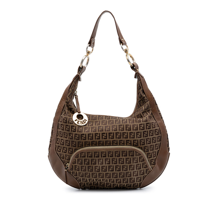 Fendi Zucchino Toile Chef Pocket Hobo
