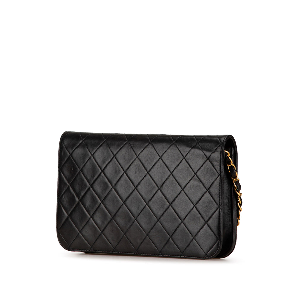 CC Quilted Lambskin Full Flap Black - Gaby Paris