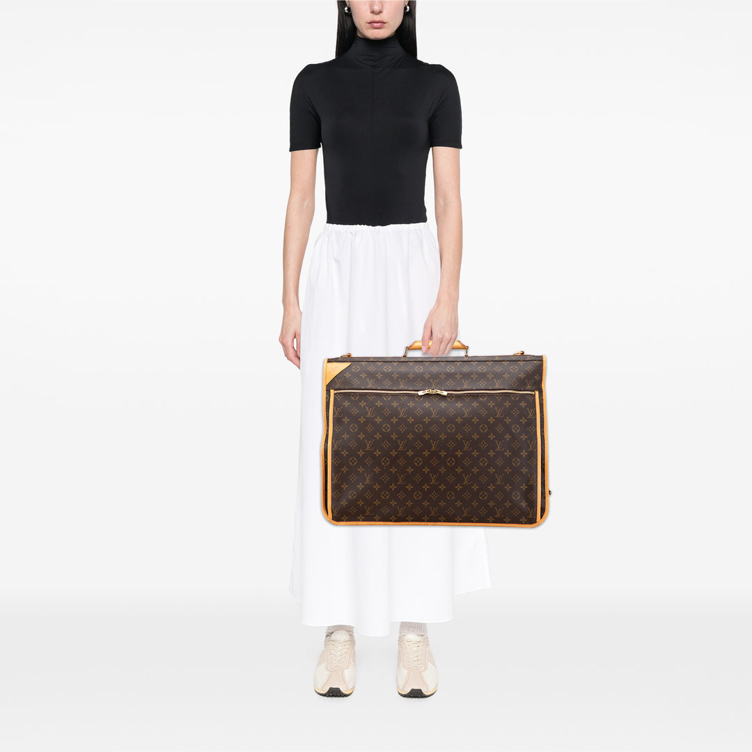 Monogram Portable Cabin Garment Bag Brown - Gaby Paris