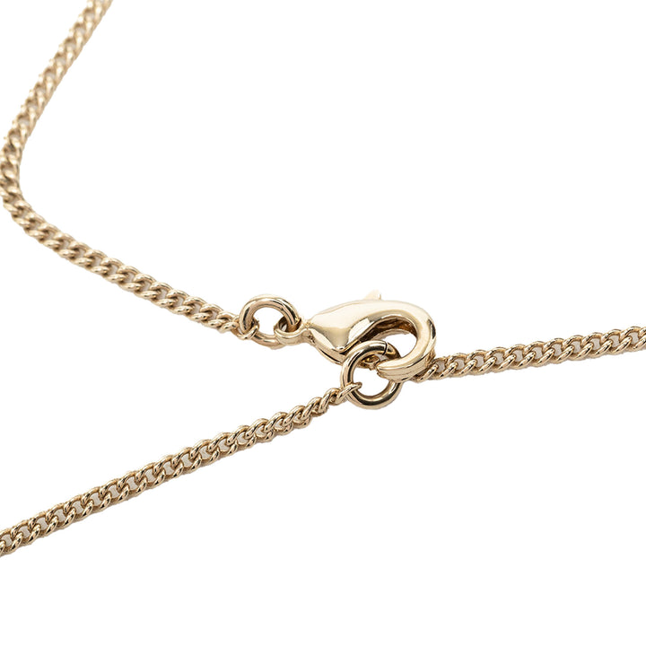 Chanel CC plaqué Perles fantaisie et Strass Deer Pendant Collier Doré – vue 4 – GABY PARIS