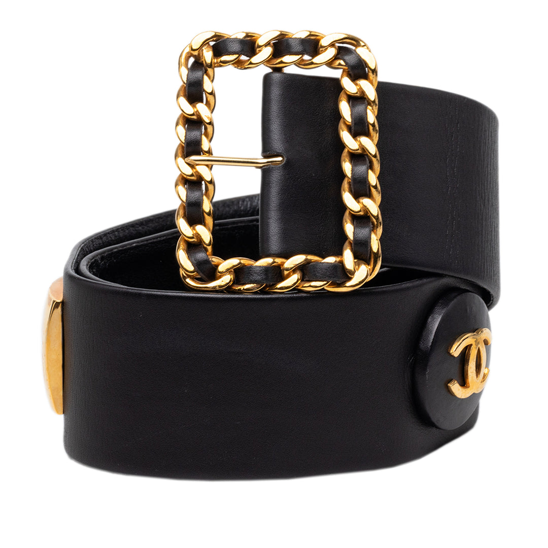 Chanel CC Cuir d’agneau Chain Buckle Charm Belt