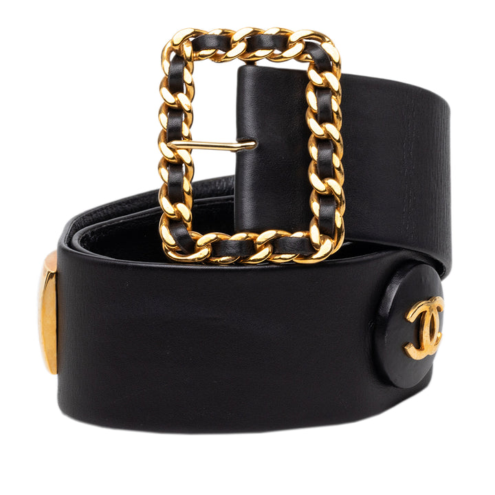 Chanel CC Cuir d’agneau Chain Buckle Charm Belt