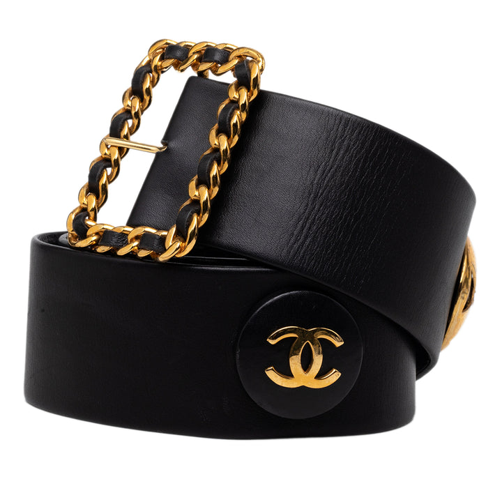 Chanel CC Cuir d’agneau Chain Buckle Charm Belt