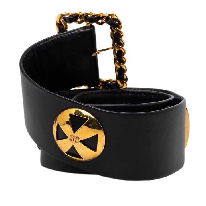 Chanel CC Cuir d’agneau Chain Buckle Charm Belt