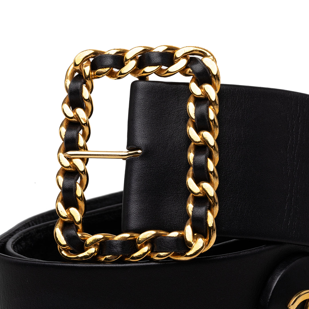 Chanel CC Cuir d’agneau Chain Buckle Charm Belt