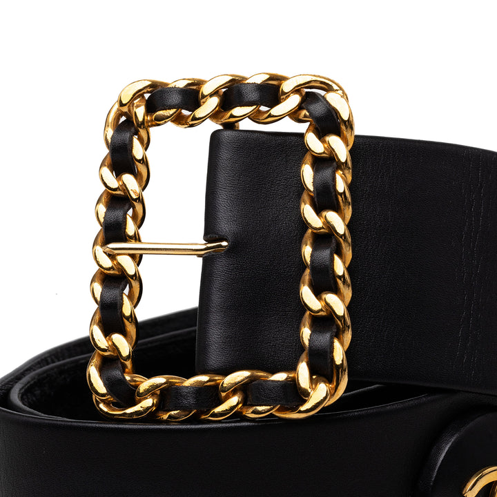 Chanel CC Cuir d’agneau Chain Buckle Charm Belt