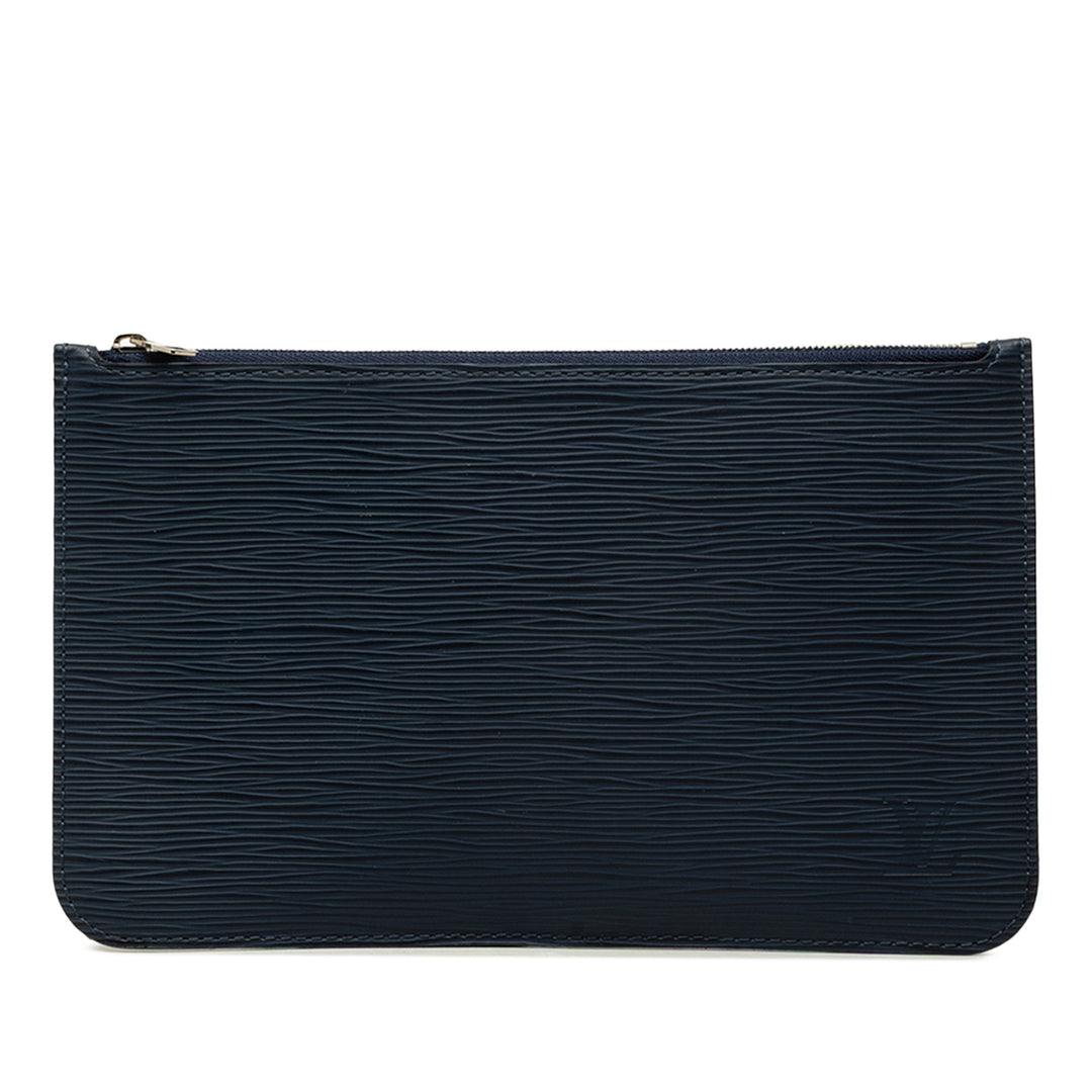 Louis Vuitton Pochette Neverfull Épi Bleu – vue principale – GABY PARIS
