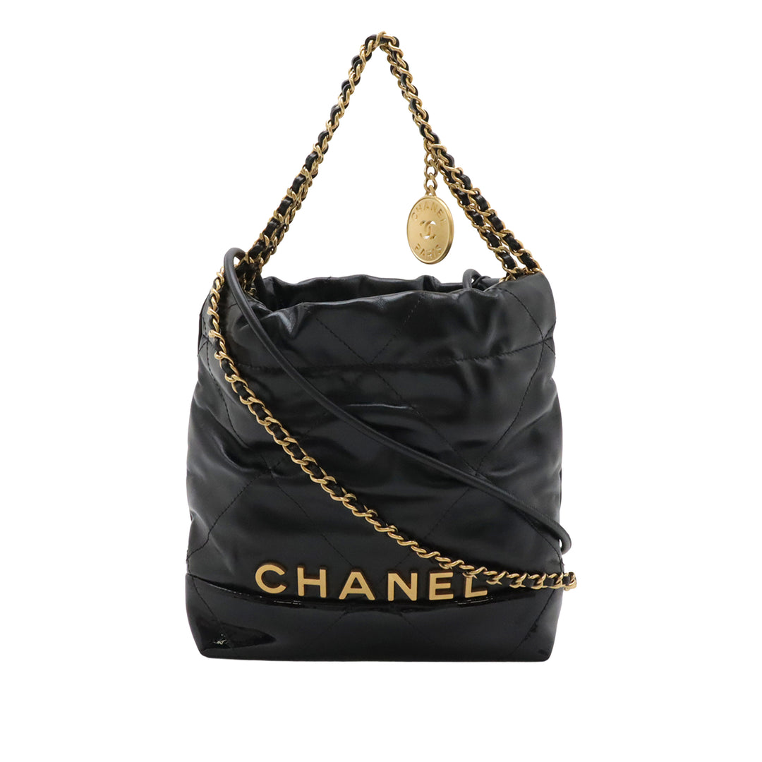 Chanel Mini brillant Cuir de veau et Cuir verni 22 Sac à main