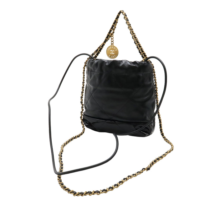 Chanel Mini brillant Cuir de veau et Cuir verni 22 Sac à main