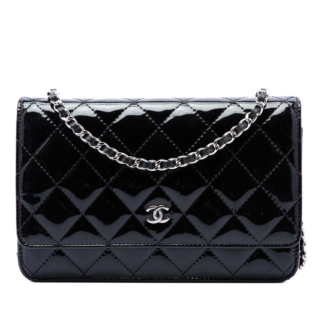 CC Matelassé Wallet on Chain Noir