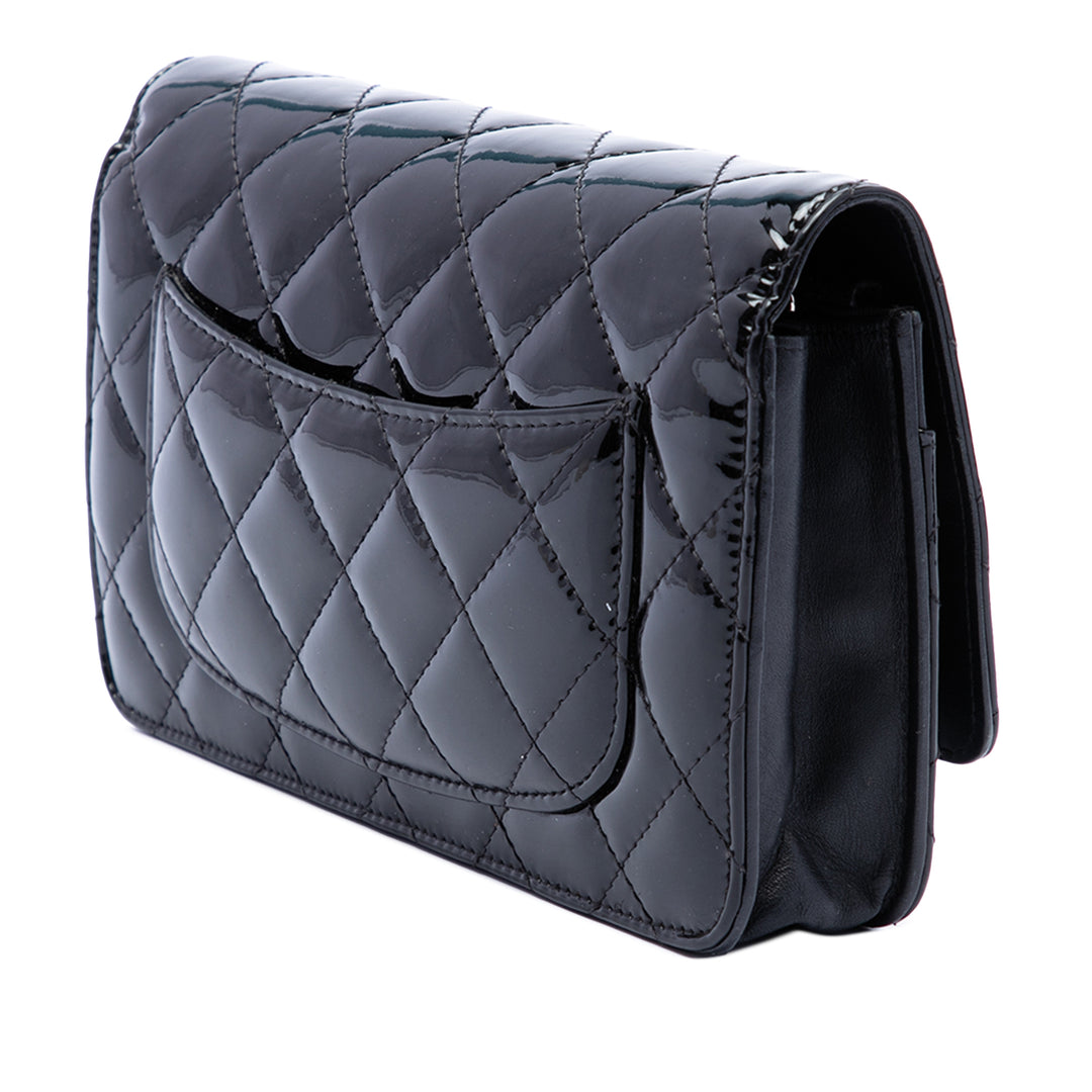 CC Matelassé Wallet on Chain Noir