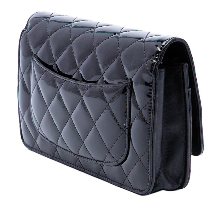 CC Matelassé Wallet on Chain Noir