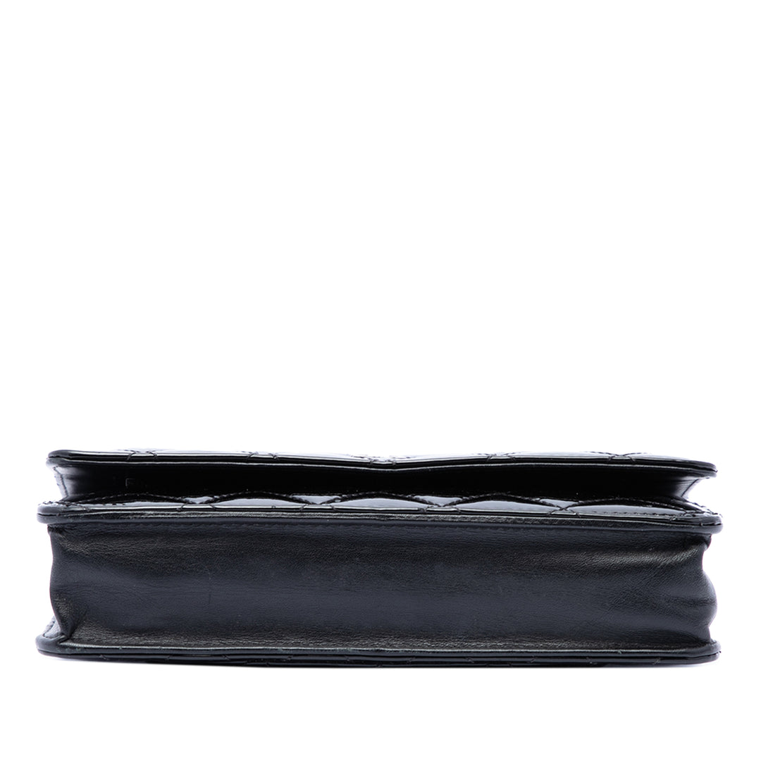 CC Matelassé Wallet on Chain Noir