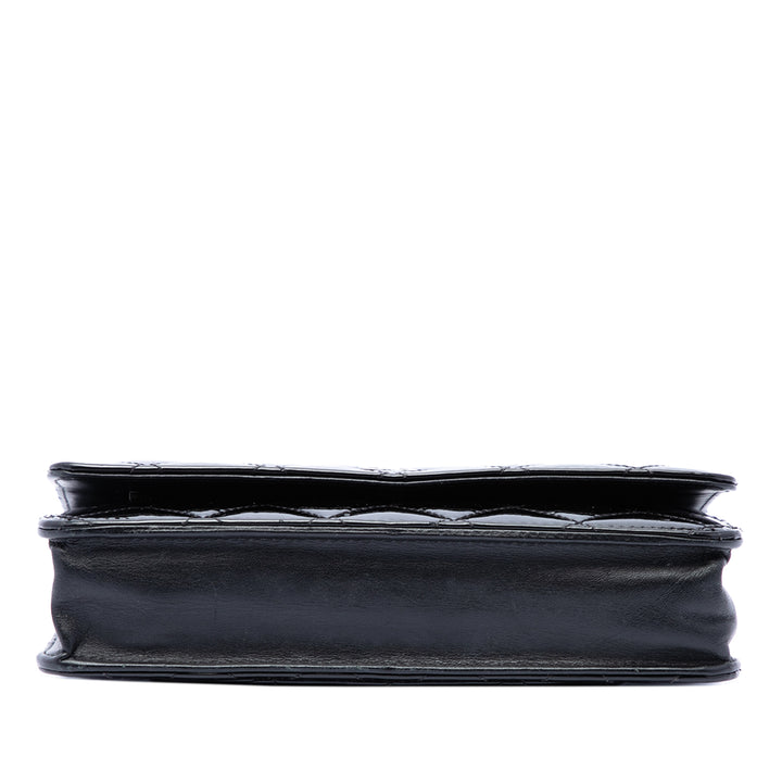 CC Matelassé Wallet on Chain Noir