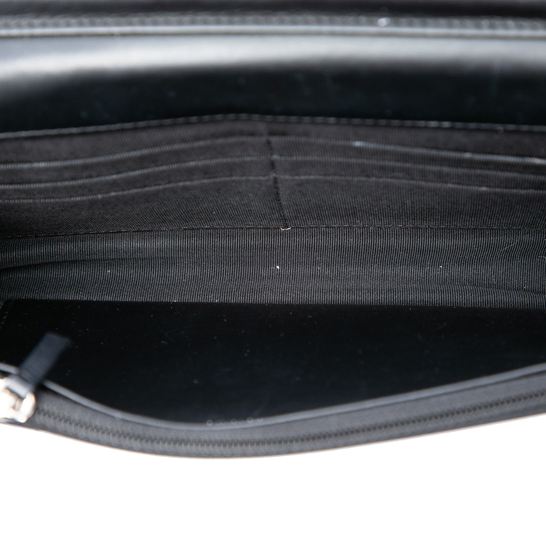 CC Matelassé Wallet on Chain Noir