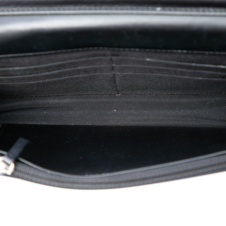 CC Matelassé Wallet on Chain Noir