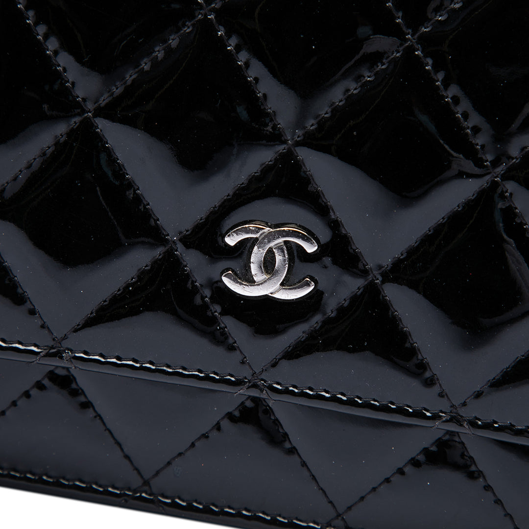 CC Matelassé Wallet on Chain Noir