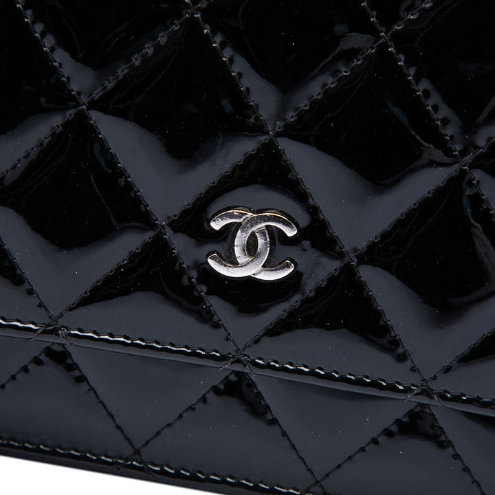 CC Matelassé Wallet on Chain Noir