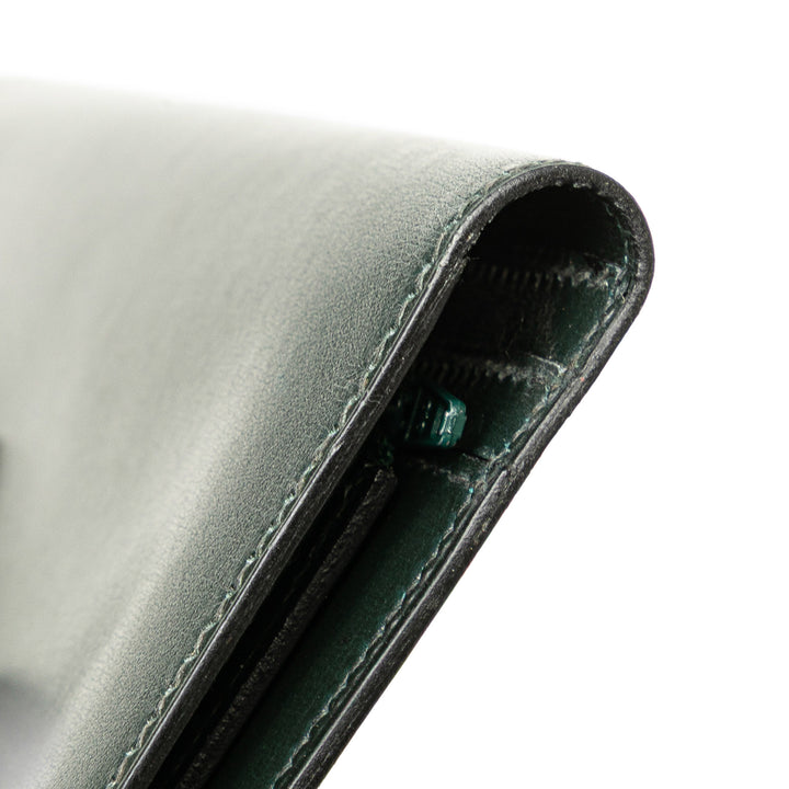 Box Calf Bearn Wallet Green - Gaby Paris