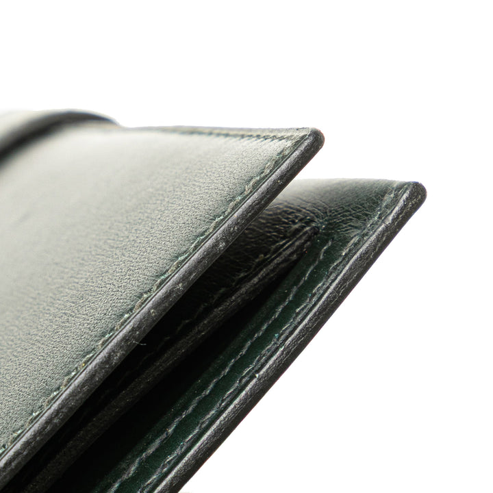 Box Calf Bearn Wallet Green - Gaby Paris