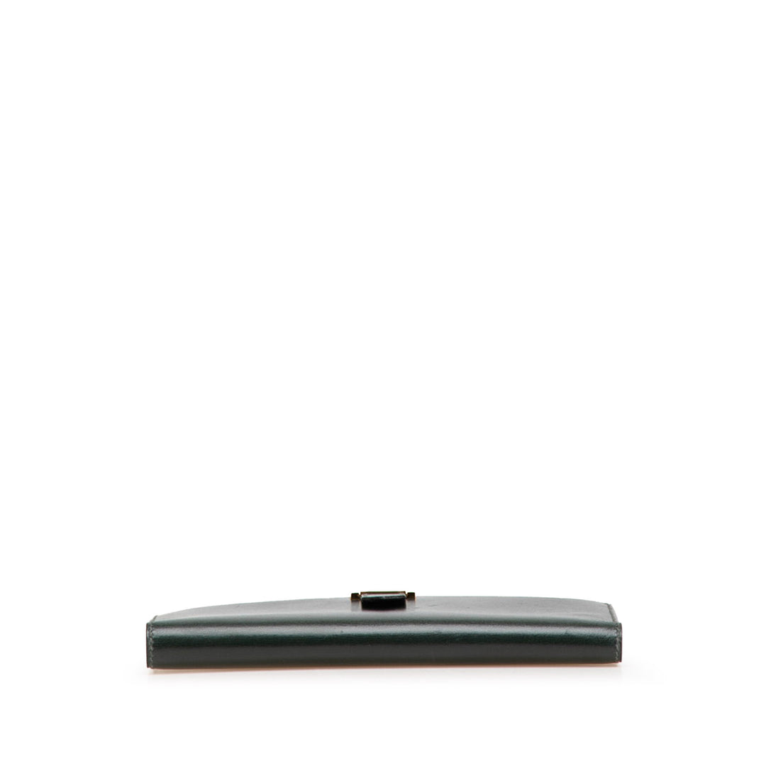 Box Calf Bearn Wallet Green - Gaby Paris