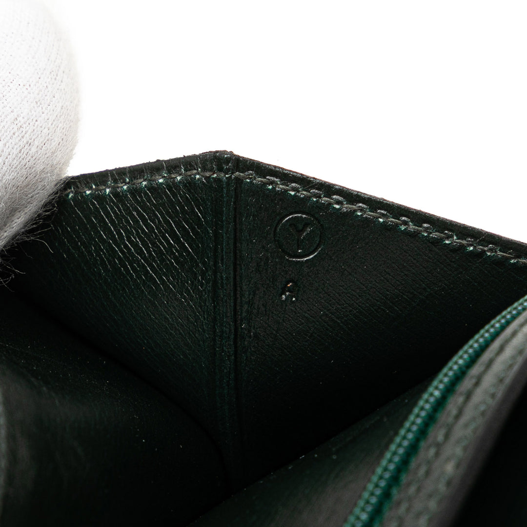 Box Calf Bearn Wallet Green - Gaby Paris