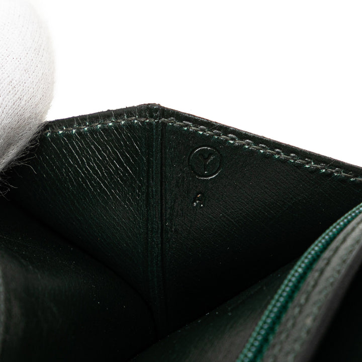 Box Calf Bearn Wallet Green - Gaby Paris